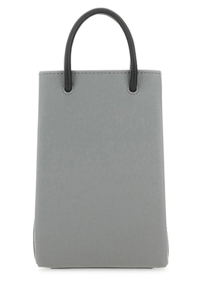 BALENCIAGA | Grey leather phone case