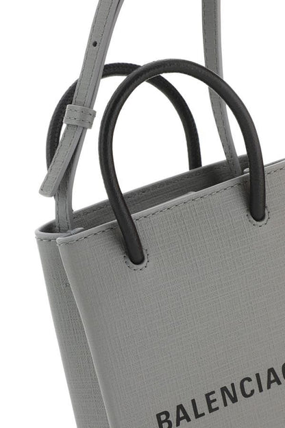 BALENCIAGA | Grey leather phone case