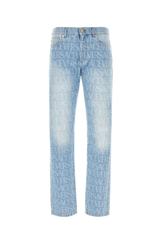 VERSACE | Printed denim jeans