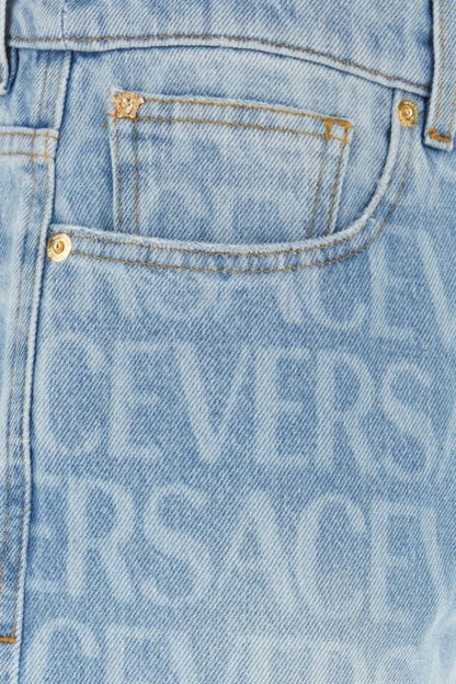 VERSACE | Printed denim jeans