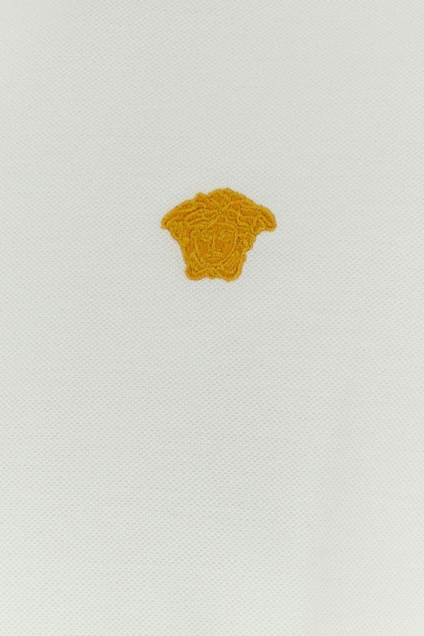 VERSACE | White piquet polo shirt