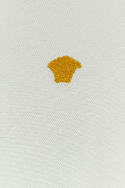 VERSACE | White piquet polo shirt