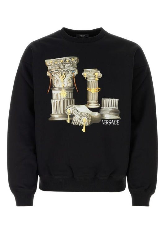 VERSACE | Black cotton sweatshirt