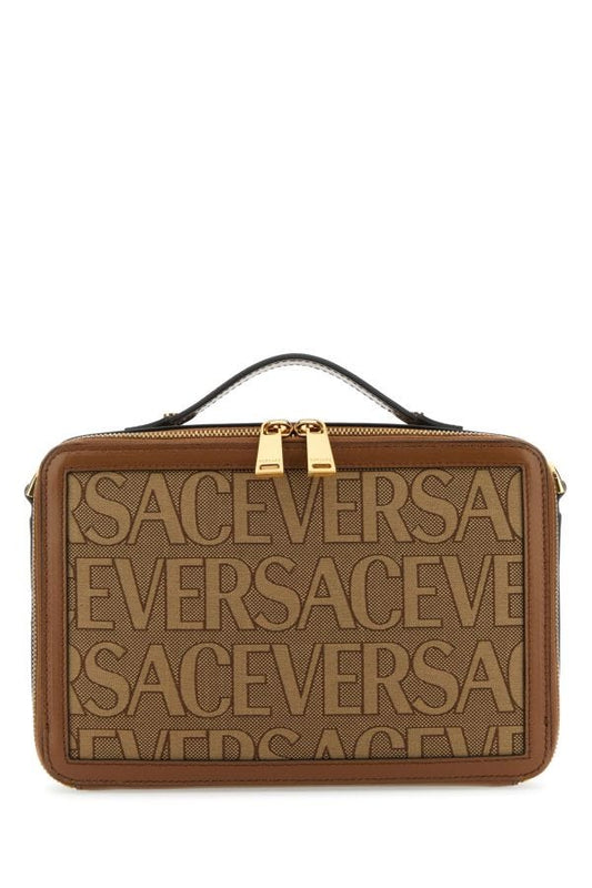 VERSACE | Embroidered canvas Versace Allover handbag