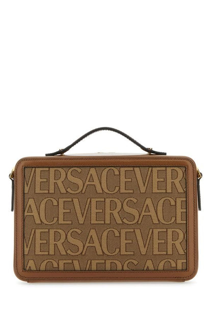 VERSACE | Embroidered canvas Versace Allover handbag