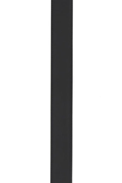 VERSACE | Black leather reversible belt
