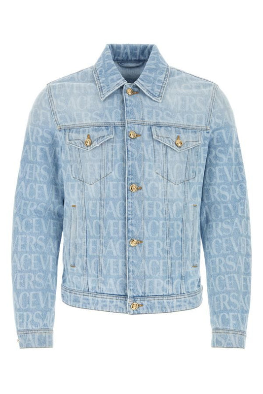 VERSACE | Printed denim jacket