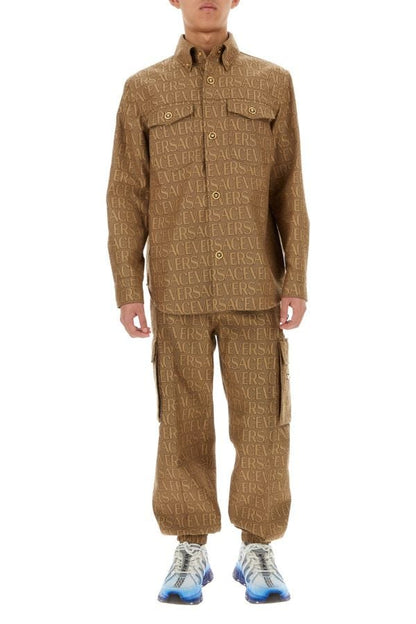 VERSACE | Embroidered jacquard Versace Allover cargo pant