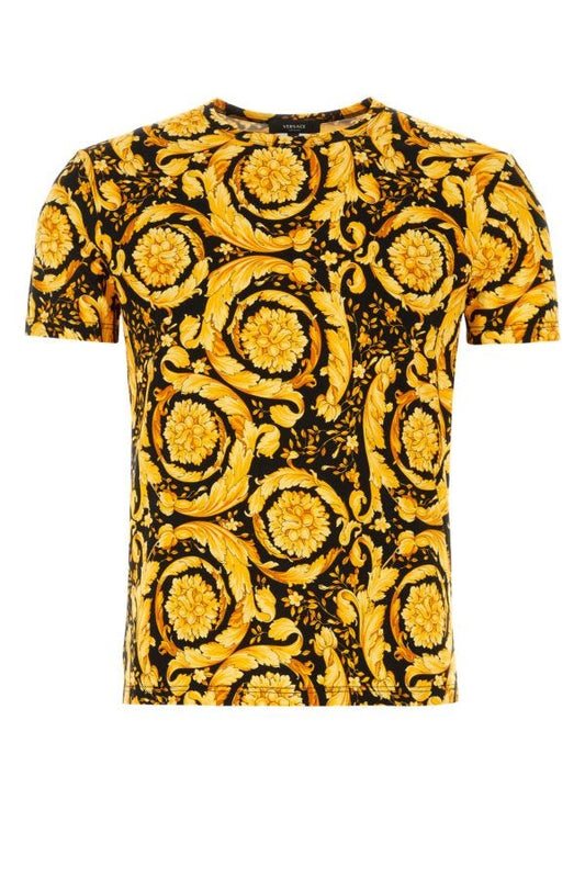 VERSACE | Printed cotton stretch t-shirt