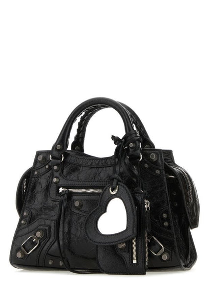 BALENCIAGA | Black leather Neo Cagole XS handbag