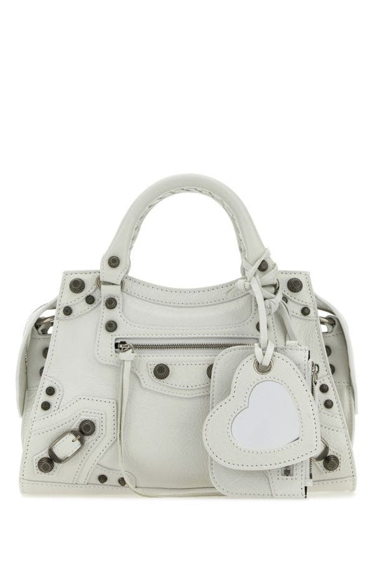 BALENCIAGA | White nappa leather Neo Cagole XS handbag