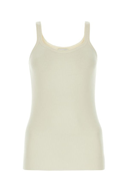 BOTTEGA VENETA | Ivory wool tank top