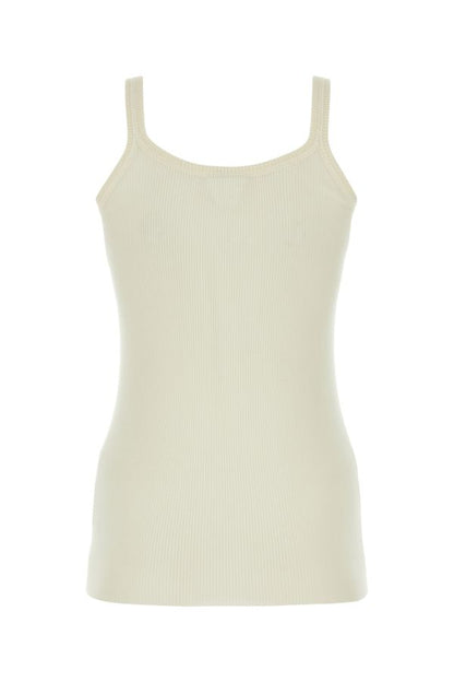 BOTTEGA VENETA | Ivory wool tank top
