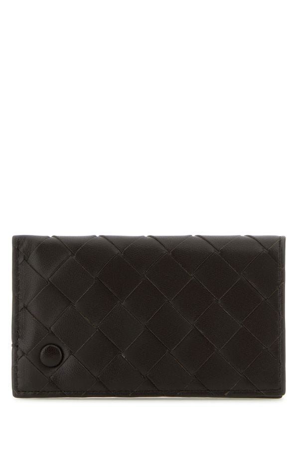 BOTTEGA VENETA | Dark brown nappa leather card holder