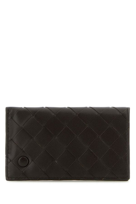 BOTTEGA VENETA | Dark brown nappa leather card holder