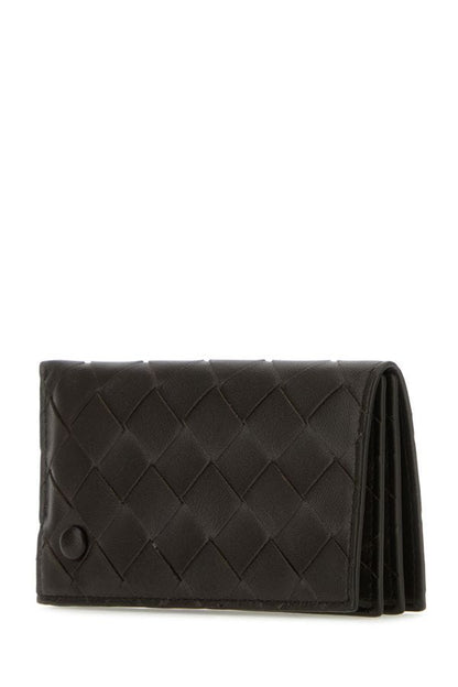 BOTTEGA VENETA | Dark brown nappa leather card holder