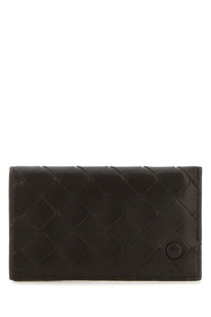 BOTTEGA VENETA | Dark brown nappa leather card holder