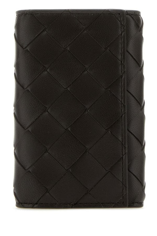 BOTTEGA VENETA | Dark brown nappa leather keyring case