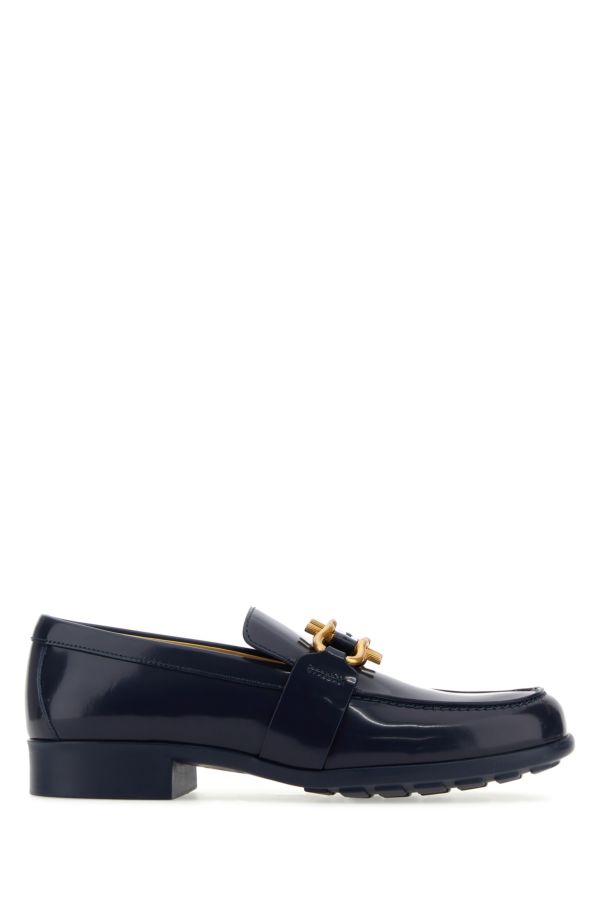 BOTTEGA VENETA | Navy blue leather Monsieur loafers