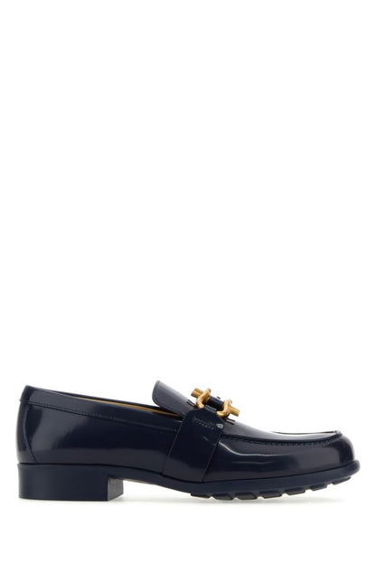 BOTTEGA VENETA | Navy blue leather Monsieur loafers