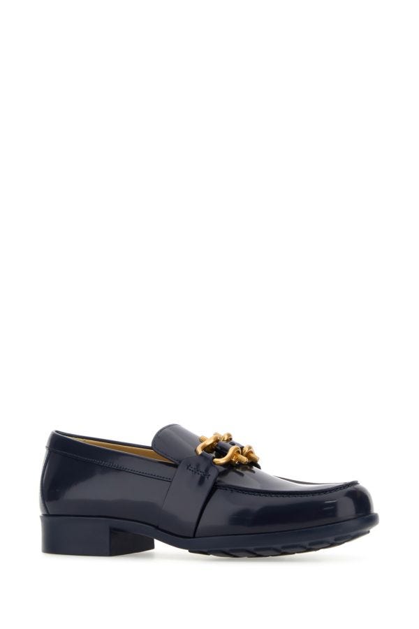 BOTTEGA VENETA | Navy blue leather Monsieur loafers