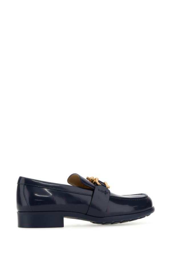 BOTTEGA VENETA | Navy blue leather Monsieur loafers