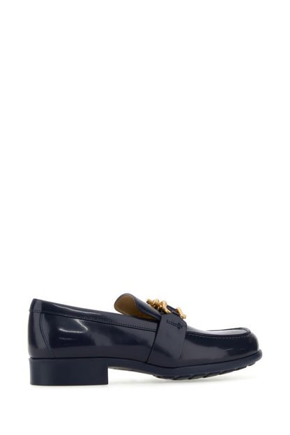 BOTTEGA VENETA | Navy blue leather Monsieur loafers