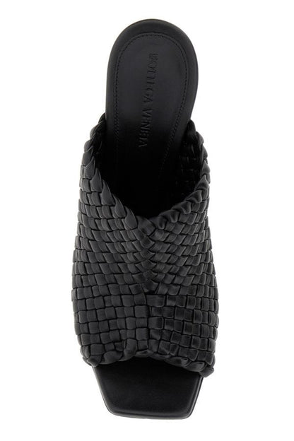 BOTTEGA VENETA | Black leather Knot mules