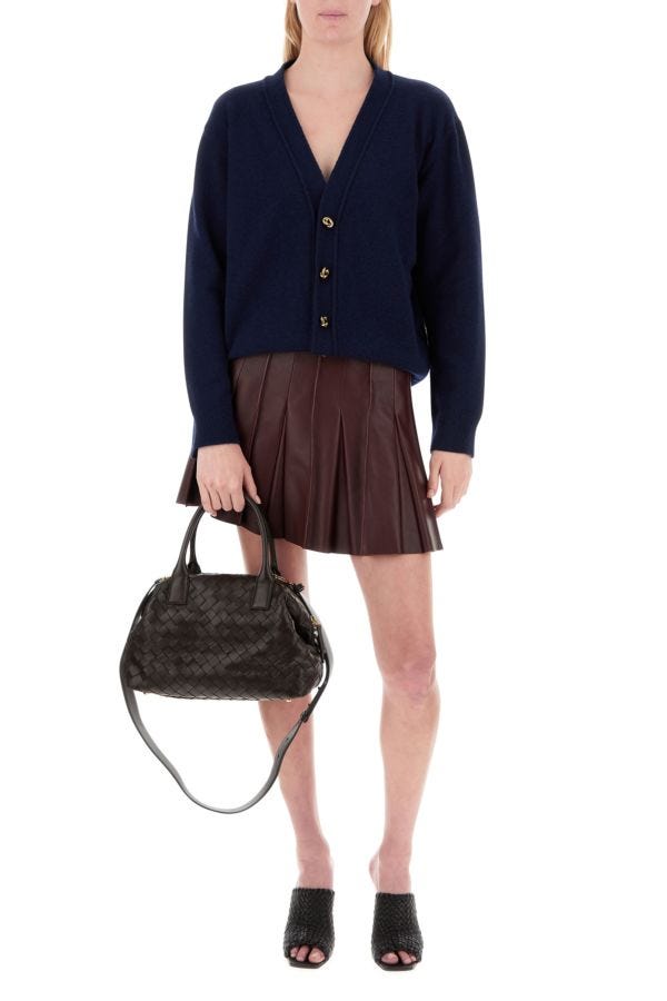 BOTTEGA VENETA | Dark brown nappa leather medium handbag