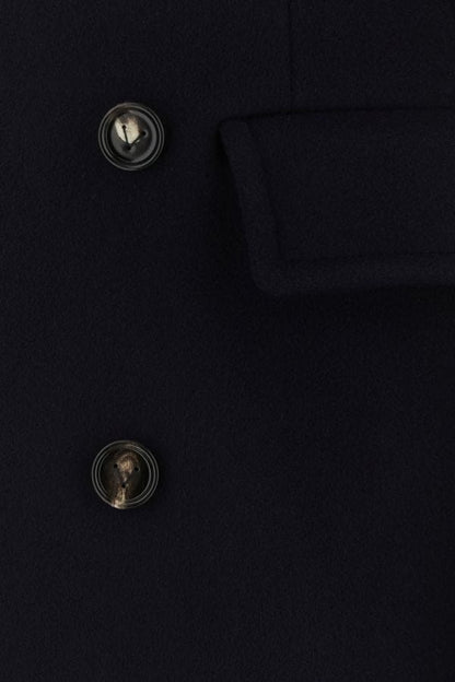 BOTTEGA VENETA | Midnight blue wool blend cape coat