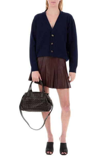 BOTTEGA VENETA | Midnight blue stretch cashmere blend cardigan