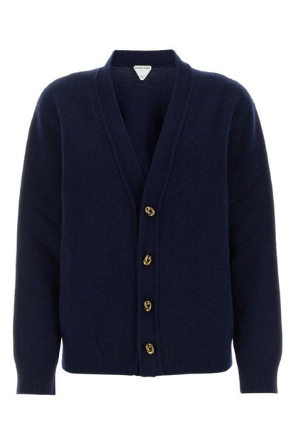 BOTTEGA VENETA | Midnight blue stretch cashmere blend cardigan