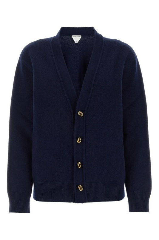 BOTTEGA VENETA | Midnight blue stretch cashmere blend cardigan