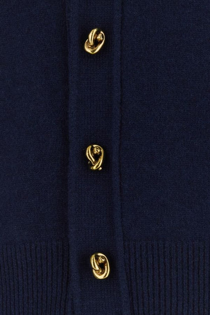 BOTTEGA VENETA | Midnight blue stretch cashmere blend cardigan