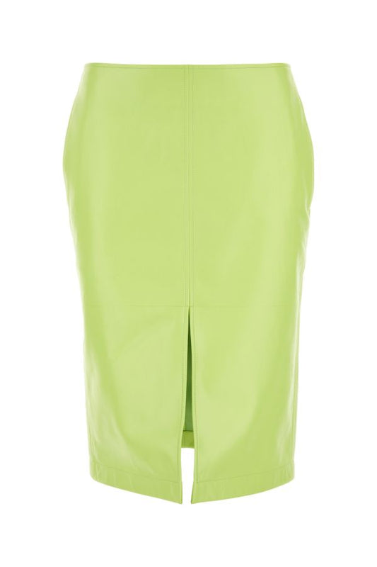 BOTTEGA VENETA | Fluo yellow shearling skirt