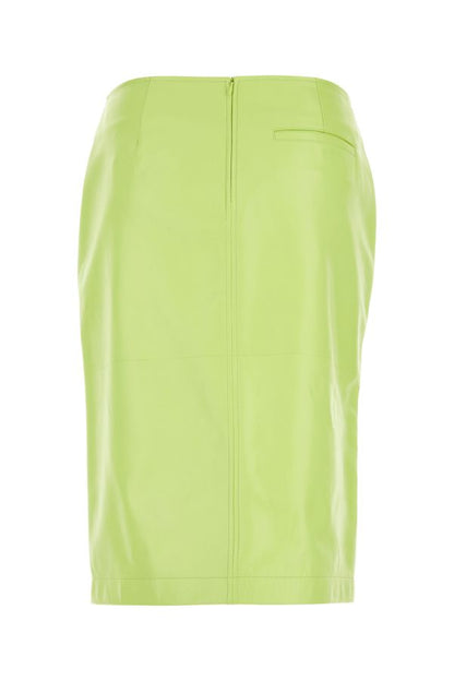BOTTEGA VENETA | Fluo yellow shearling skirt