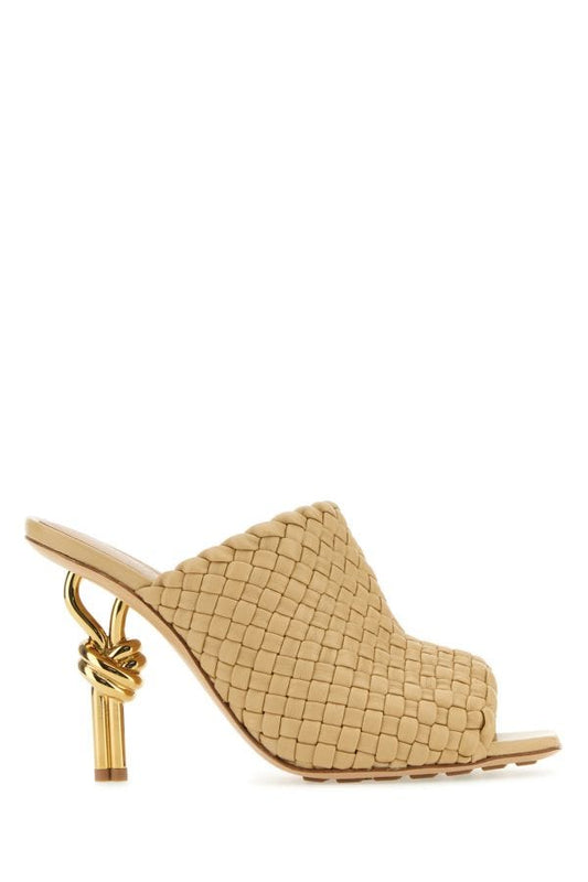 BOTTEGA VENETA | Beige leather Knot mules