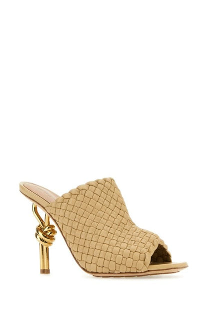BOTTEGA VENETA | Beige leather Knot mules