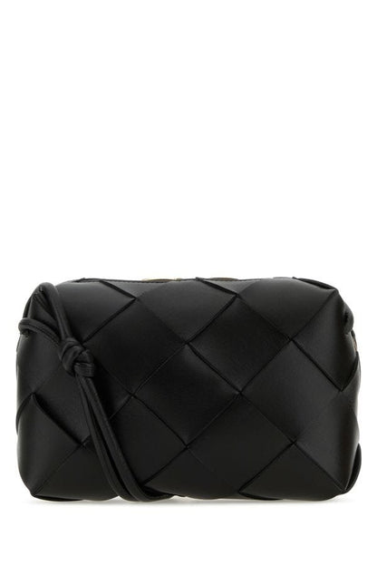 BOTTEGA VENETA | Black nappa leather mini Cassette crossbody bag