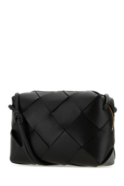 BOTTEGA VENETA | Black nappa leather mini Cassette crossbody bag