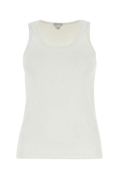 BOTTEGA VENETA | White cotton stretch tank top