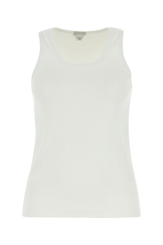 BOTTEGA VENETA | White cotton stretch tank top