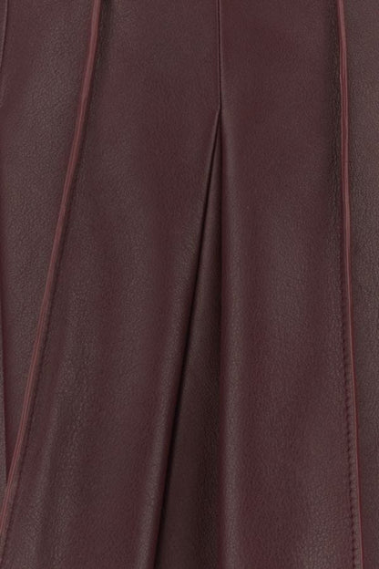 BOTTEGA VENETA | Burgundy leather mini skirt