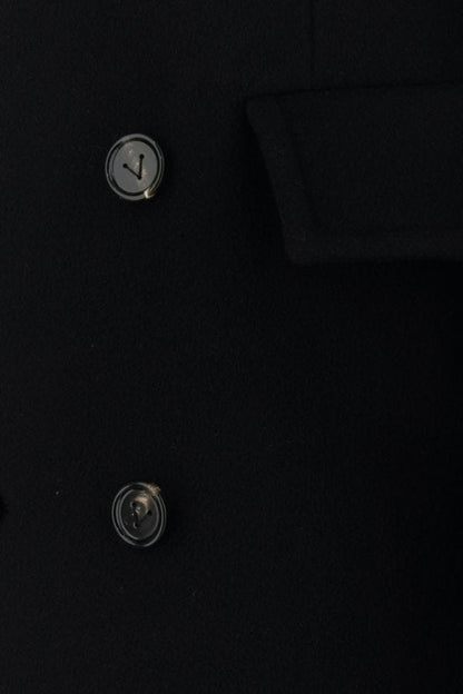 BOTTEGA VENETA | Black wool blend cape coat