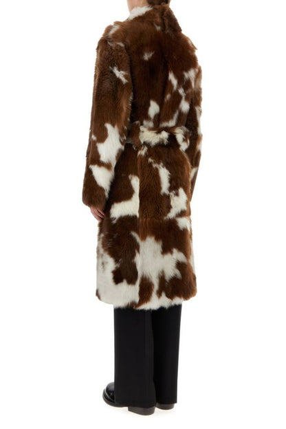 BOTTEGA VENETA | Two-tone shearling coat