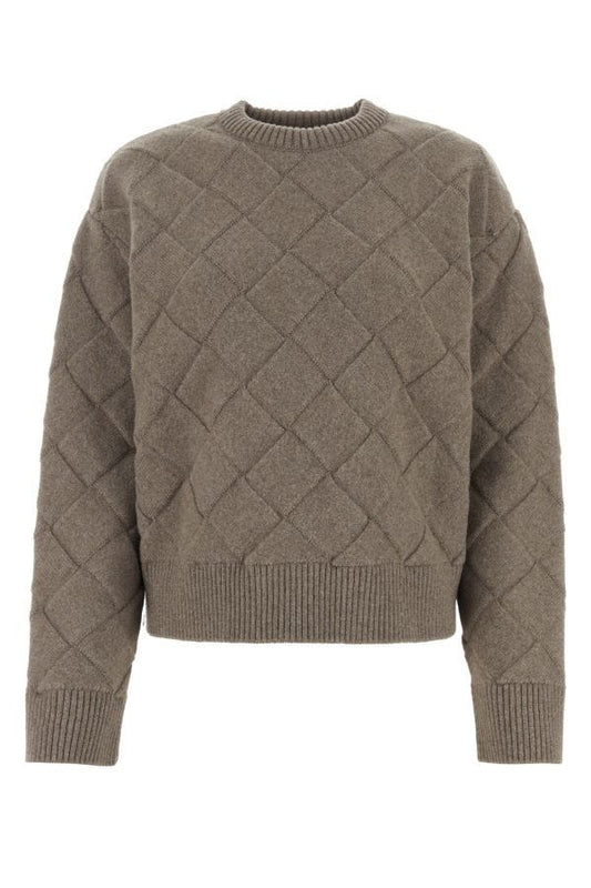 BOTTEGA VENETA | Dove grey stretch wool blend sweater