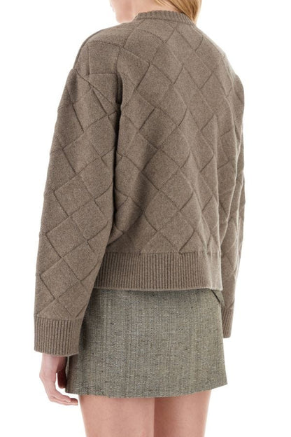 BOTTEGA VENETA | Dove grey stretch wool blend sweater