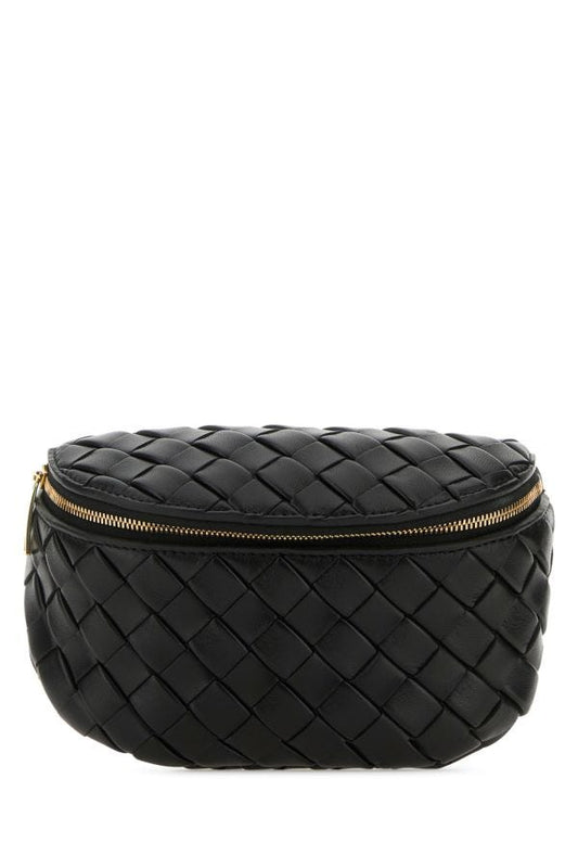 BOTTEGA VENETA | Black leather mini Padded belt bag