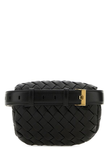 BOTTEGA VENETA | Black leather mini Padded belt bag