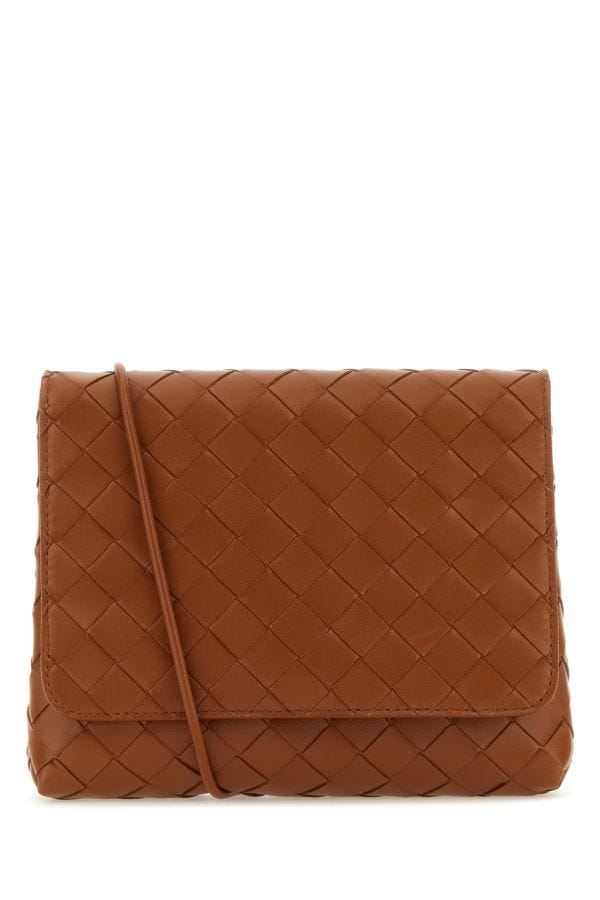 BOTTEGA VENETA | Caramel leather mini crossbody bag